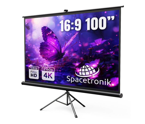 Spacetronik Ekran projekcyjny zwijany na statywie 100" - 1265811 - zdjęcie 4